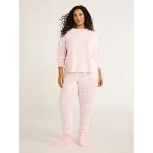 JOYSPUN PINK HOUNDSTOOTH PAJAMAS